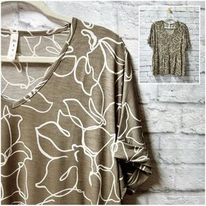 mts Brown Floral Blouse